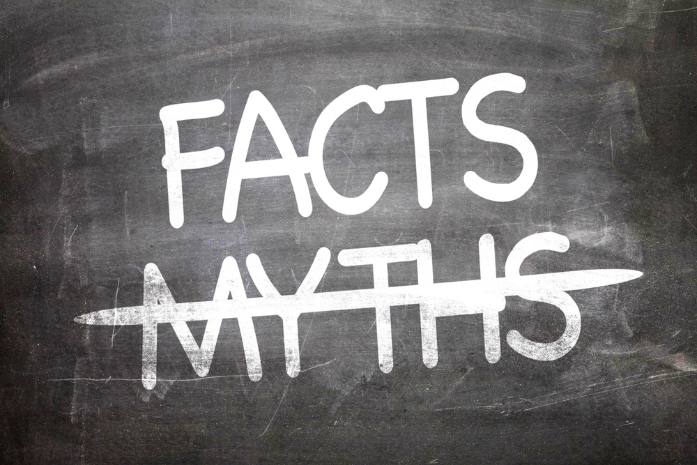 Facts Myths written on a chalkboard Facts Myths written on a chalkboard